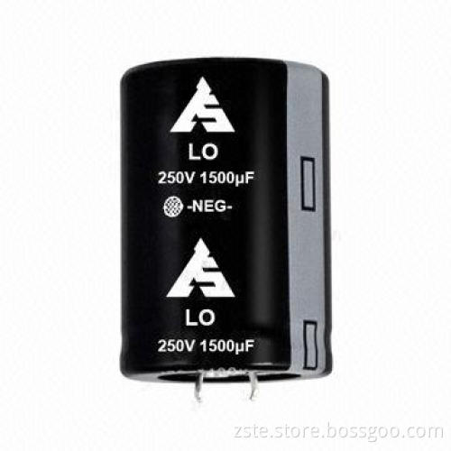 Snap-in Aluminum Electrolytic Capacitor, LO, 250V/1500uf